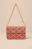 Pania Gold and Red Seashell Beaded Shoulder Bag sold by Lulus