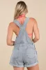Arya Light Wash Cuffed Denim Overalls sold by Lulus