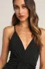 Dreamy Date Black Surplice Midi Dress sold by Lulus