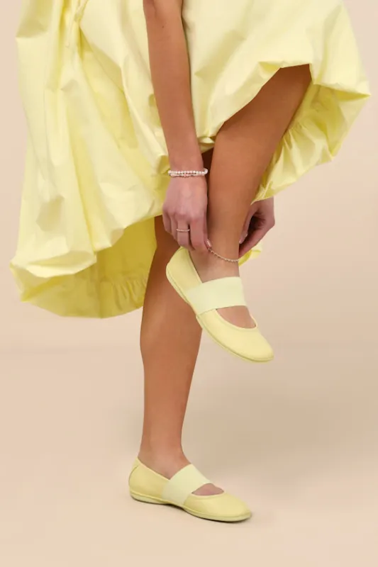 フラットシューズ ALOHAS Leather rosalind ballerinas Giallo Rosalind Yellow Leather Ballet Flats | Parallel
