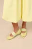 Right Yellow Leather Ballet Flats sold by Lulus
