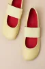 Right Yellow Leather Ballet Flats sold by Lulus