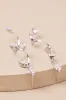 Tenderly Twining Silver Rhinestone Twisted Leaf Drop Earrings sold by Lulus