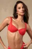 Dove Red Jacquard Underwire Bikini Top sold by Lulus