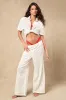 Eyelet Crush White Embroidered Swim Cover-Up Pants sold by Lulus