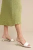 Rosmarine Ivory Floral Square-Toe High Heel Slide Sandals sold by Lulus