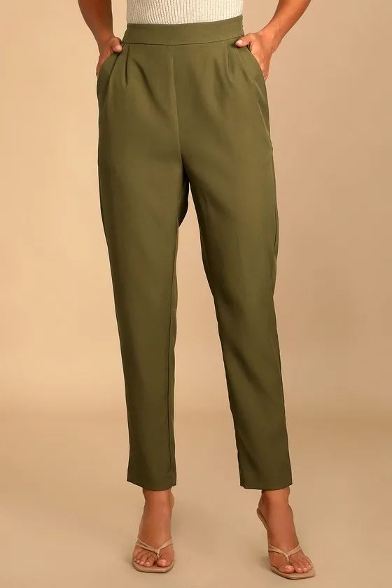 Like Clockwork Olive Green Trouser Pants sold by Lulus product image thumbnail 2
