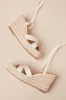 Robynne Natural Raffia Lace-Up Platform Wedges sold by Lulus