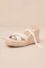 Robynne Natural Raffia Lace-Up Platform Wedges sold by Lulus