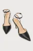 Azalian Black Pointed-Toe Ankle Strap Heels sold by Lulus