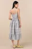 Journi Green Multi Striped Tiered Midi Dress sold by Lulus