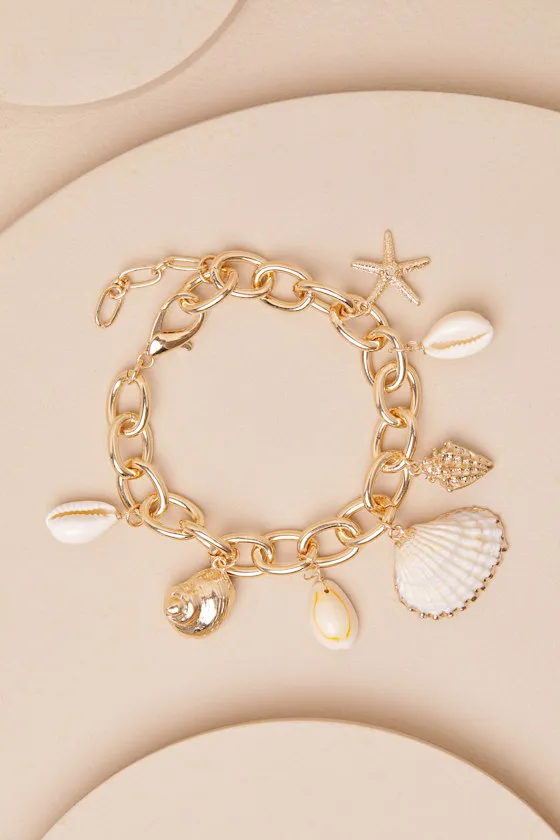 Iolana Gold Shell Charm Bracelet sold by Lulus product image thumbnail 2