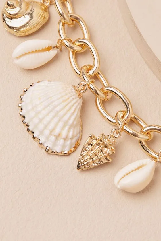 Iolana Gold Shell Charm Bracelet sold by Lulus product image thumbnail 4