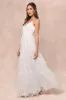 Adoringly Yours White Tiered 3D Floral Maxi Dress sold by Lulus