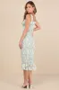 Elani Light Sage Floral Burnout Trumpet Midi Dress sold by Lulus