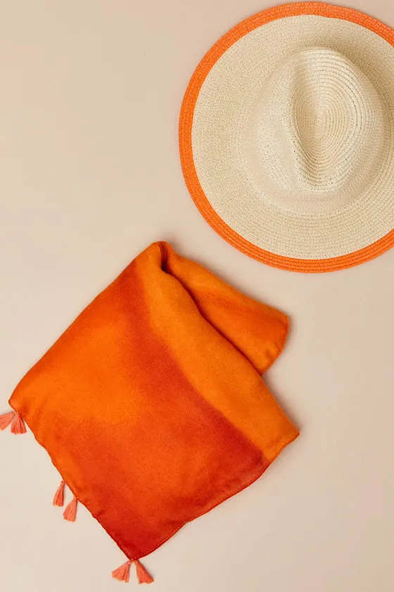 Cova Beige and Orange Hat and Swim Cover-Up Set sold by Lulus product image thumbnail 2