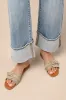 Edetta Taupe Suede Buckle Slide Sandals sold by Lulus