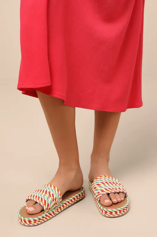 Viva Savoy Multi Rope Slide Sandals sold by Lulus