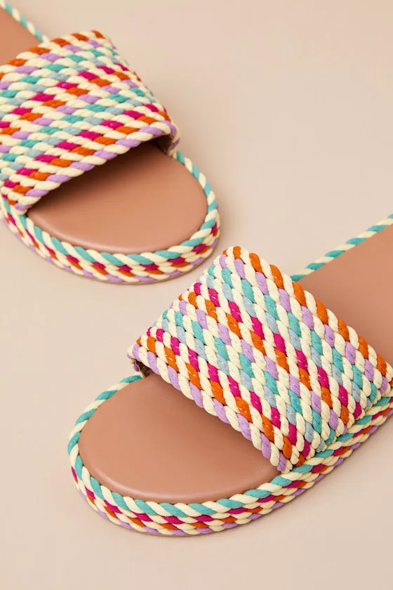 Viva Savoy Multi Rope Slide Sandals sold by Lulus product image thumbnail 3