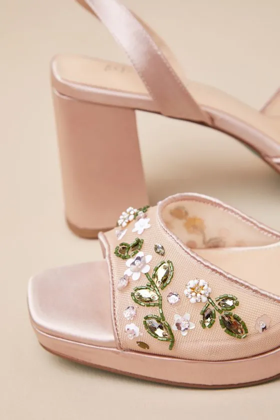 SB-Kirra Light Nude Multi Embellished High Heel Sandals sold by Lulus product image thumbnail 3