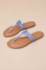 Roderick Blue and White Striped Thong Sandals sold by Lulus