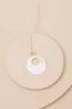 Chelton White Pearl Circle Pendant Necklace sold by Lulus
