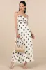 Norette Cream and Olive Polka Dot Tie-Back Midi Dress sold by Lulus