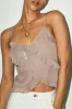 Luscinia Light Brown Textured Ruffled Cami Top sold by Lulus