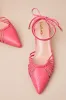 Ansel Coral Snake-Embossed Lace-Up Pumps sold by Lulus