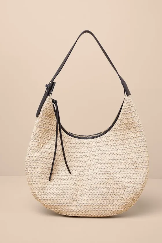 Deyna Natural Woven Raffia Shoulder Bag sold by Lulus