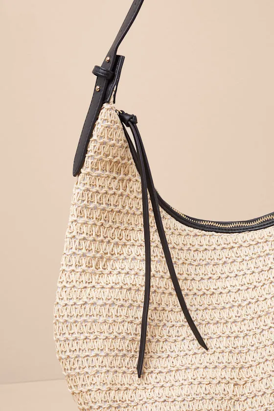 Deyna Natural Woven Raffia Shoulder Bag sold by Lulus product image thumbnail 4