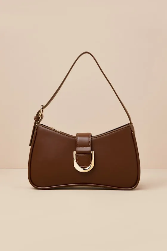 Oh-So Chic Brown Buckle Shoulder Bag sold by Lulus product image thumbnail 2