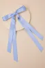 Charice Blue Long Ribbon Bow Hair Clip sold by Lulus