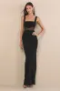 Onetta Black Mesh Column Maxi Dress sold by Lulus