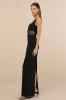 Onetta Black Mesh Column Maxi Dress sold by Lulus