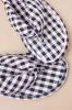 Gidget Navy Gingham Puffy Flip Flop Sandals sold by Lulus