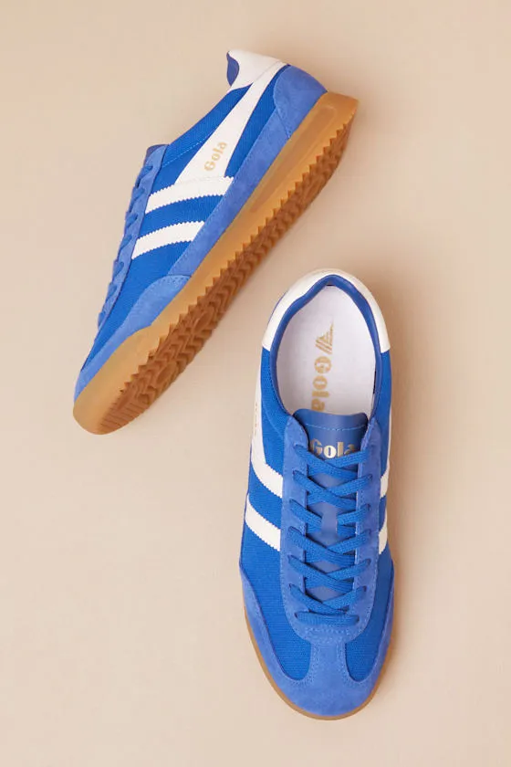 Tornado Sapphire Color Block Suede Leather Sneakers sold by Lulus product image thumbnail 2