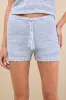 Caroline Light Blue Crochet Knit Shorts sold by Lulus