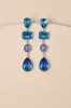 Lane Blue Rhinestone Drop Earrings sold by Lulus