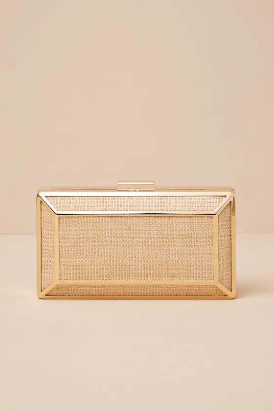 Rafie Beige and Gold Woven Raffia Crossbody Clutch sold by Lulus product image thumbnail 2