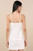 Blakely White Ditsy Floral Twill Button-Front Mini Dress sold by Lulus