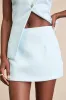 Teslee Light Blue Textured Mid-Rise Skort sold by Lulus