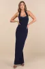 Tove Navy Halter Neck Column Maxi Dress sold by Lulus