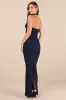 Tove Navy Halter Neck Column Maxi Dress sold by Lulus