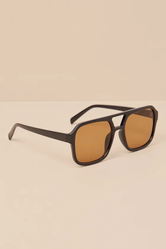Hayden Black Oversized Aviator Sunglasses sold by Lulus product image thumbnail 4