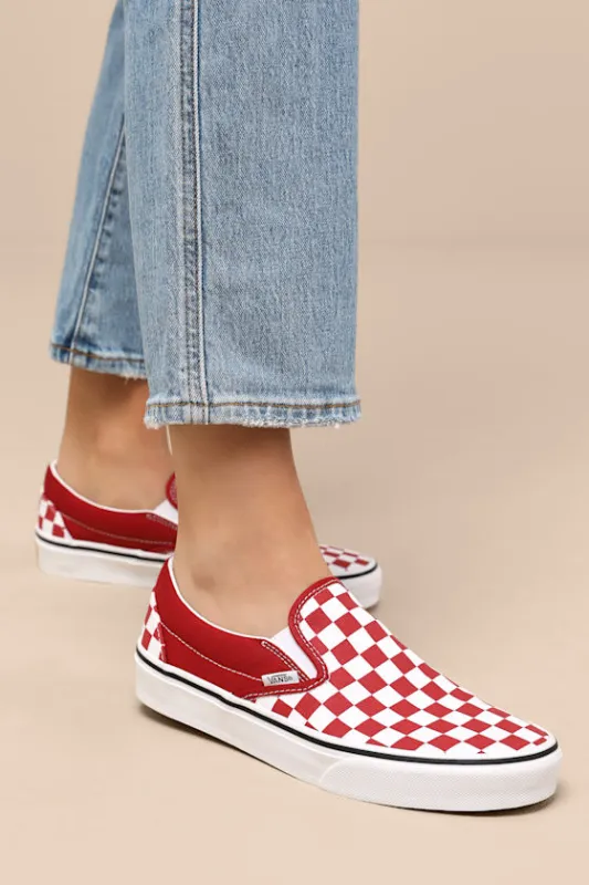 Classic Chili Pepper Checkerboard Slip-On Sneakers sold by Lulus