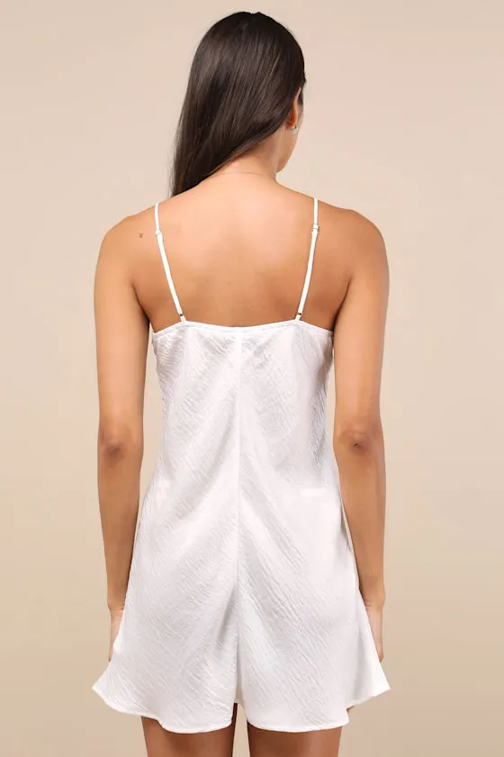 Anatolia Ivory Satin Lace Cutout Lingerie Slip sold by Lulus product image thumbnail 3