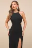 Nettie Black Halter Backless Maxi Dress sold by Lulus