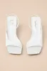 Romillie White Satin Slingback High Heel Sandals sold by Lulus