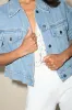 Josiane Light Wash Cropped Denim Jacket sold by Lulus